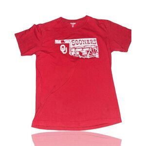 Oklahoma Sooners Vintage Men's Red Graphic T-Shirt Size L NCAA Sports